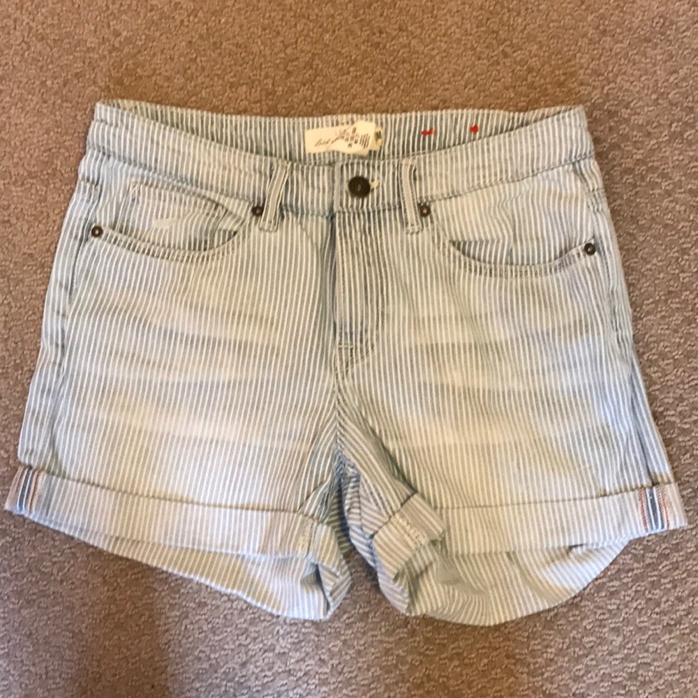 LOGG Blue & White Stripped Shorts